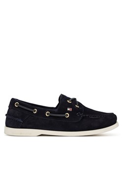 Tommy Hilfiger Mokasyny Hilfiger Suede Boat Shoe FW0FW09338 Granatowy ze sklepu MODIVO w kategorii Mokasyny damskie - zdjęcie 188724438