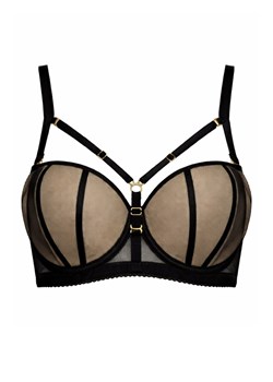 Biustonosz półusztywniany semi-soft beżowo czarny Allure, Kolor beżowo-czarny, Rozmiar 70D, Vena ze sklepu Primodo w kategorii Biustonosze - zdjęcie 188725989