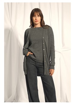 Just Cashmere Kaszmirowy kardigan "Chelsea" w kolorze antracytowym ze sklepu Limango Polska w kategorii Swetry damskie - zdjęcie 188726169