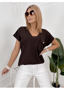 bluzka saenza ciemnobrązowa one size ze sklepu UBRA w kategorii Bluzki damskie - zdjęcie 188726426