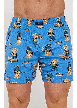 Luźne bokserki męskie Fisherman 001/188, Kolor niebieski-wzór, Rozmiar 2XL, Cornette ze sklepu Intymna w kategorii Majtki męskie - zdjęcie 188726637