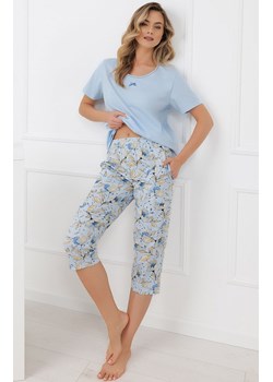 Dwuczęściowa piżama damska z krótkim rękawem Celozja, Kolor jasnoniebieski, Rozmiar S, Italian Fashion ze sklepu Intymna w kategorii Piżamy damskie - zdjęcie 188726697