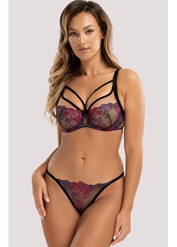 Unikat stringi damskie koronkowe ESTELA, Kolor czarny-wzór, Rozmiar S/M, Unikat ze sklepu Intymna w kategorii Majtki damskie - zdjęcie 188726825