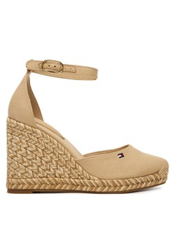 Espadryle Tommy Hilfiger Wedge FW0FW09225 Beżowy ze sklepu eobuwie.pl w kategorii Espadryle damskie - zdjęcie 188727565