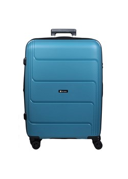 Niebieska duża walizka poszerzana z polipropylenu Hard Class ze sklepu Słoń Torbalski w kategorii Walizki - zdjęcie 188729825