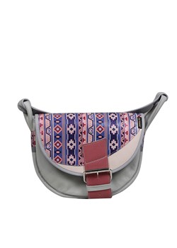 popielata z kolorową ozdobną klapą damska torebka listonoszka sk ze sklepu Słoń Torbalski w kategorii Listonoszki - zdjęcie 188729838