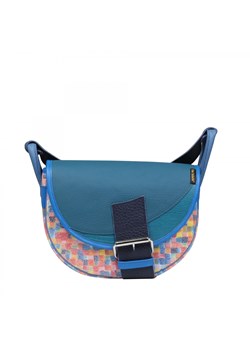 niebieska  damska torebka skórzana  listonoszka na ramię Freshman Mini ze sklepu Słoń Torbalski w kategorii Listonoszki - zdjęcie 188729858