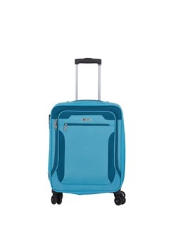 niebieska walizka mała kabinowa materiałowa miękka 55 cm z po ze sklepu Słoń Torbalski w kategorii Walizki - zdjęcie 188729876