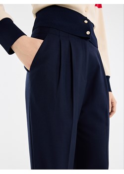Mohito - Spodnie z wełną - granatowy ze sklepu Mohito w kategorii Spodnie damskie - zdjęcie 188733149