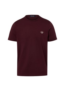 Fred Perry T-shirt męski Mężczyźni Bawełna bordowy jednolity ze sklepu vangraaf w kategorii T-shirty męskie - zdjęcie 188733187