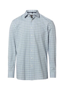 Finshley & Harding Męska koszula biznesowa - Easy Care Mężczyźni Modern Fit Bawełna (100%) trzcinowy w kratkę ze sklepu vangraaf w kategorii Koszule męskie - zdjęcie 188733197