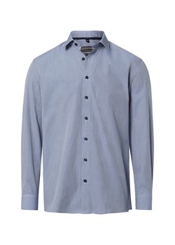 Finshley & Harding Męska koszula biznesowa - Easy Care Mężczyźni Modern Fit Bawełna (100%) granatowy w kratkę ze sklepu vangraaf w kategorii Koszule męskie - zdjęcie 188733198