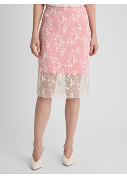 Guido Maria Kretschmer Damska spódnica midi z siateczki - Francesca Kobiety Sztuczne włókno różowy wzorzysty ze sklepu vangraaf w kategorii Spódnice - zdjęcie 188733227