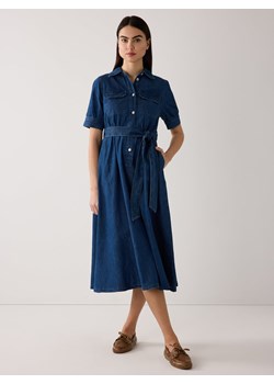 More & More Dżinsowa sukienka damska Kobiety Bawełna (100%) medium stone jednolity ze sklepu vangraaf w kategorii Sukienki - zdjęcie 188733238