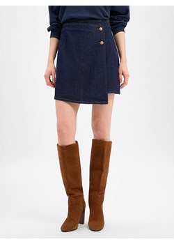Y.A.S Dżinsowa mini spódniczka damska - Lisana Kobiety Bawełna (100%) granatowy jednolity ze sklepu vangraaf w kategorii Spódnice - zdjęcie 188733246