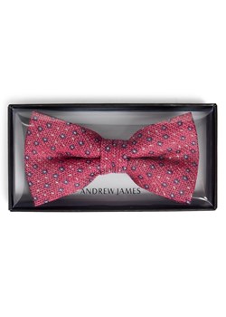 Andrew James Muszka męska z zawartością jedwabiu Mężczyźni Jedwab malinowy wzorzysty ze sklepu vangraaf w kategorii Muchy - zdjęcie 188733258