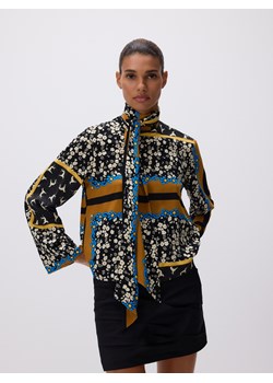 Reserved - Wzorzysta bluzka z wiązaniem - wielobarwny ze sklepu Reserved w kategorii Bluzki damskie - zdjęcie 188733855
