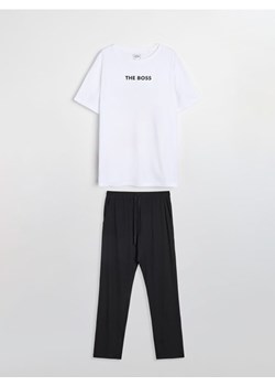 Sinsay - Bawełniana piżama dwuczęściowa z nadrukiem - wielobarwny ze sklepu Sinsay w kategorii Piżamy męskie - zdjęcie 188734635