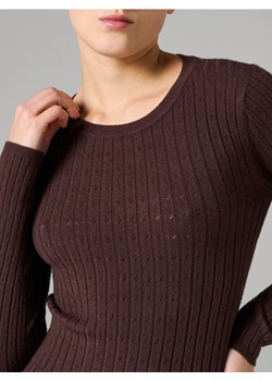 Sinsay - Ażurowy sweter - brązowy ze sklepu Sinsay w kategorii Swetry damskie - zdjęcie 188734668