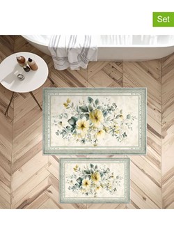 Mijolnir Dywaniki łazienkowe (2 szt.) w kolorze zielono-kremowo-żółtym ze sklepu Limango Polska w kategorii Akcesoria łazienkowe - zdjęcie 188737949