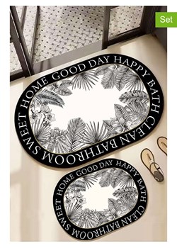 Mijolnir Dywaniki łazienkowe (2 szt.) w kolorze czarno-białym ze sklepu Limango Polska w kategorii Akcesoria łazienkowe - zdjęcie 188738069