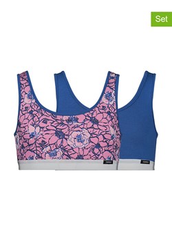 Skiny Topy (2 szt.) w kolorze niebieskim i jasnoróżowym ze sklepu Limango Polska w kategorii Staniki dla dziewczynki - zdjęcie 188739577