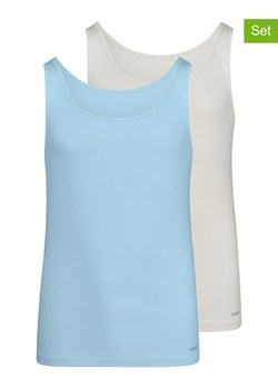 Skiny Podkoszulki (2 szt.) w kolorze białym i błękitnym ze sklepu Limango Polska w kategorii Podkoszulki dziecięce - zdjęcie 188739727