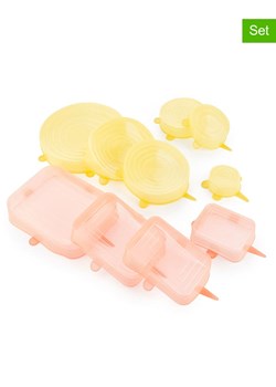 InnovaGoods 10-częściowy zestaw pokrywek do żywności w kolorze żółto-jasnoróżowym ze sklepu Limango Polska w kategorii Pojemniki kuchenne - zdjęcie 188743825