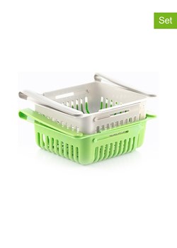 InnovaGoods Organizery (2 szt.) w kolorze szaro-zielonym do lodówki - 28 x 16,5 x 7 cm ze sklepu Limango Polska w kategorii Akcesoria i przechowywanie - zdjęcie 188743829