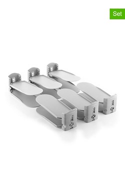 InnovaGoods Regulowane organizery (6 szt.) w kolorze szarym na buty - 26 x 10 x 10 cm ze sklepu Limango Polska w kategorii Szafy - zdjęcie 188743997