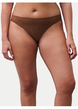 Chantelle Stringi Soft Stretch C11D90 Brązowy ze sklepu MODIVO w kategorii Majtki damskie - zdjęcie 188745017