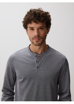 Reserved - Longsleeve z bawełny merceryzowanej - ciemnoszary ze sklepu Reserved w kategorii T-shirty męskie - zdjęcie 188746506