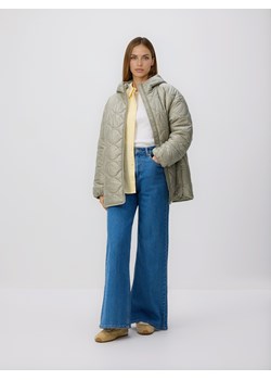Reserved - Pikowana kurtka z kapturem - jasnozielony ze sklepu Reserved w kategorii Kurtki damskie - zdjęcie 188746526
