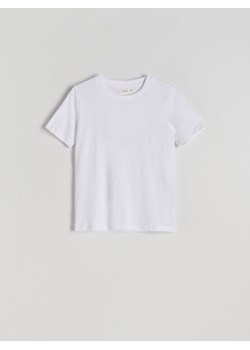 Reserved - T-shirt regular - biały ze sklepu Reserved w kategorii Bluzki damskie - zdjęcie 188746577