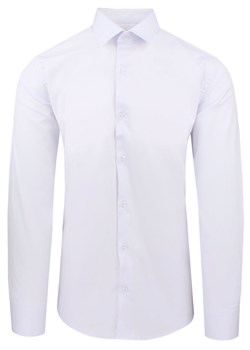 Biała Koszula Bawełniana o Taliowanym Kroju, Jednokolorowa KSDWPZNIbialaP014sl ze sklepu JegoSzafa.pl w kategorii Koszule męskie - zdjęcie 188746616