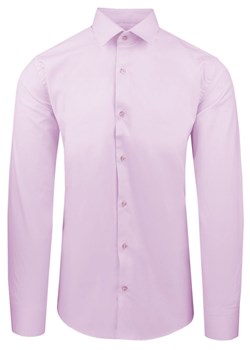 Różowa Koszula Bawełniana o Taliowanym Kroju, Jednokolorowa KSDWPZNIrozowaP006sl ze sklepu JegoSzafa.pl w kategorii Koszule męskie - zdjęcie 188746686