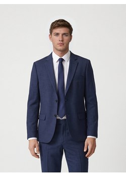 Reserved - Marynarka slim fit z dodatkiem wiskozy i elastanu - granatowy ze sklepu Reserved w kategorii Marynarki męskie - zdjęcie 188747115
