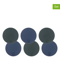 Björn Dwustronne podstawki (6 szt.) w kolorze granatowo-antracytowym - 13 x 11 cm ze sklepu Limango Polska w kategorii Akcesoria kuchenne - zdjęcie 188748025