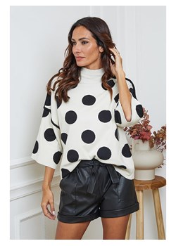 So Cachemire Sweter "Fuzia" w kolorze czarno-białym ze sklepu Limango Polska w kategorii Swetry damskie - zdjęcie 188748175