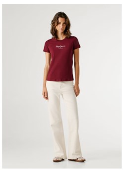 Pepe Jeans Koszulka "New Virgina" w kolorze bordowym ze sklepu Limango Polska w kategorii Bluzki damskie - zdjęcie 188748359
