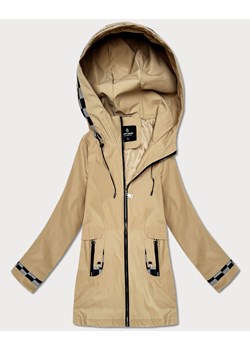 Lekko ocieplana kurtka damska z kapturem Goodlookin piaskowa (KK60413-5#) ze sklepu goodlookin.pl w kategorii Płaszcze damskie - zdjęcie 188748998