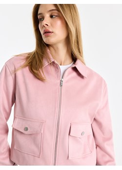 Mohito - Kurtka z imitacji zamszu - różowy ze sklepu Mohito w kategorii Kurtki damskie - zdjęcie 188749326