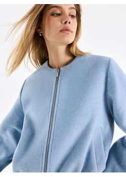 Mohito - Błękitna kurtka bomberka z wełną - błękitny ze sklepu Mohito w kategorii Kurtki damskie - zdjęcie 188749336