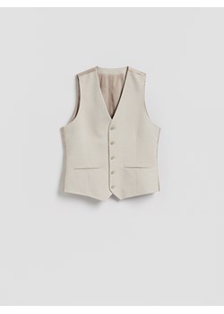 Reserved - Kamizelka garniturowa - beżowy ze sklepu Reserved w kategorii Kamizelki męskie - zdjęcie 188749405