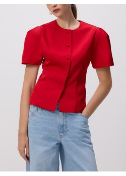 Reserved - Bluzka z bufkami - czerwony ze sklepu Reserved w kategorii Bluzki damskie - zdjęcie 188749456