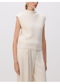 Reserved - Kamizelka z poduszkami na ramionach - złamana biel ze sklepu Reserved w kategorii Swetry damskie - zdjęcie 188749628