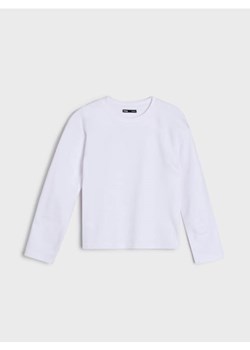 Sinsay - Bawełniana koszulka z gęstego splotu Interlock - biały ze sklepu Sinsay w kategorii Bluzki damskie - zdjęcie 188749925