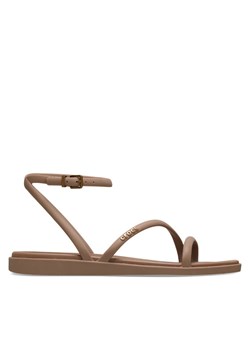 Sandały Crocs Miami Ankle Strap Sandal 212256 Brązowy ze sklepu eobuwie.pl w kategorii Sandały damskie - zdjęcie 188750748