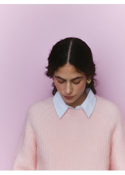 Reserved - Sweter z wełną i moherem - pastelowy róż ze sklepu Reserved w kategorii Swetry damskie - zdjęcie 188751685