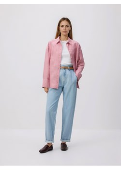Reserved - Jeansy paperbag z dłuższą nogawką - niebieski ze sklepu Reserved w kategorii Jeansy damskie - zdjęcie 188751807
